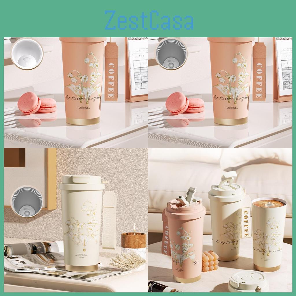 Convallaria Flower Insulated Water Bottle With Stainless Steel Vacuum For Travel And Gifts