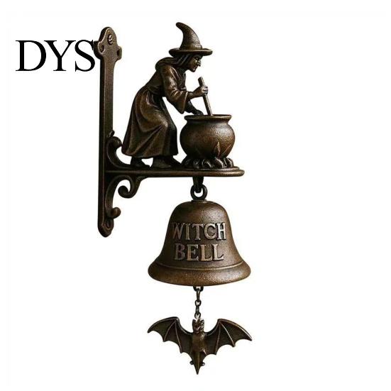 Holiday Theme Home Decor Vintage Christmas Doorbell, Welcome Wall Hanging, Deer/Snowman/Santa Claus/Penguin/Witch Decor, Decorative Metal Door