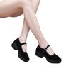 Old Beijing cloth shoes women's shoes soft-soled dancing shoes hotel non-slip work shoes black platform square dancing mother shoes