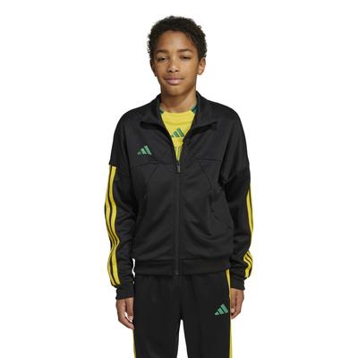 Adidas Kids' Tiro Track Top, Unisex, KPH08, Black/Hazy Yellow/Bold Green (JW5087), Size 130