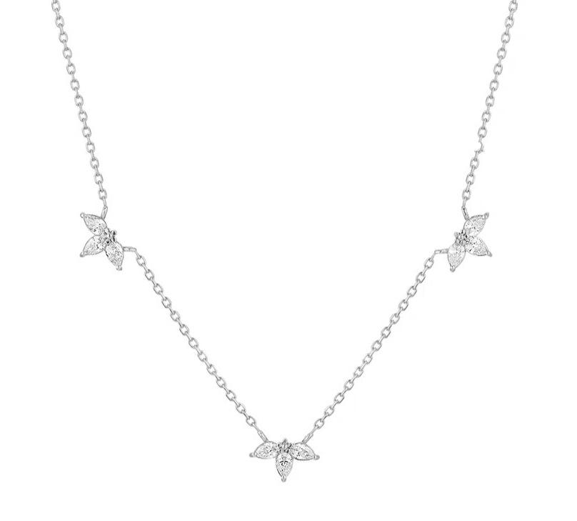 

Классическое женское колье из стерлингового серебра S925 с изящным кулоном в форме груши и цирконом лошадиный глаз 925 silver