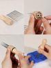 Wool Felt Needle Set with Wooden Handle - 8, 7, 3 Needles for Felting Cats & Dogs