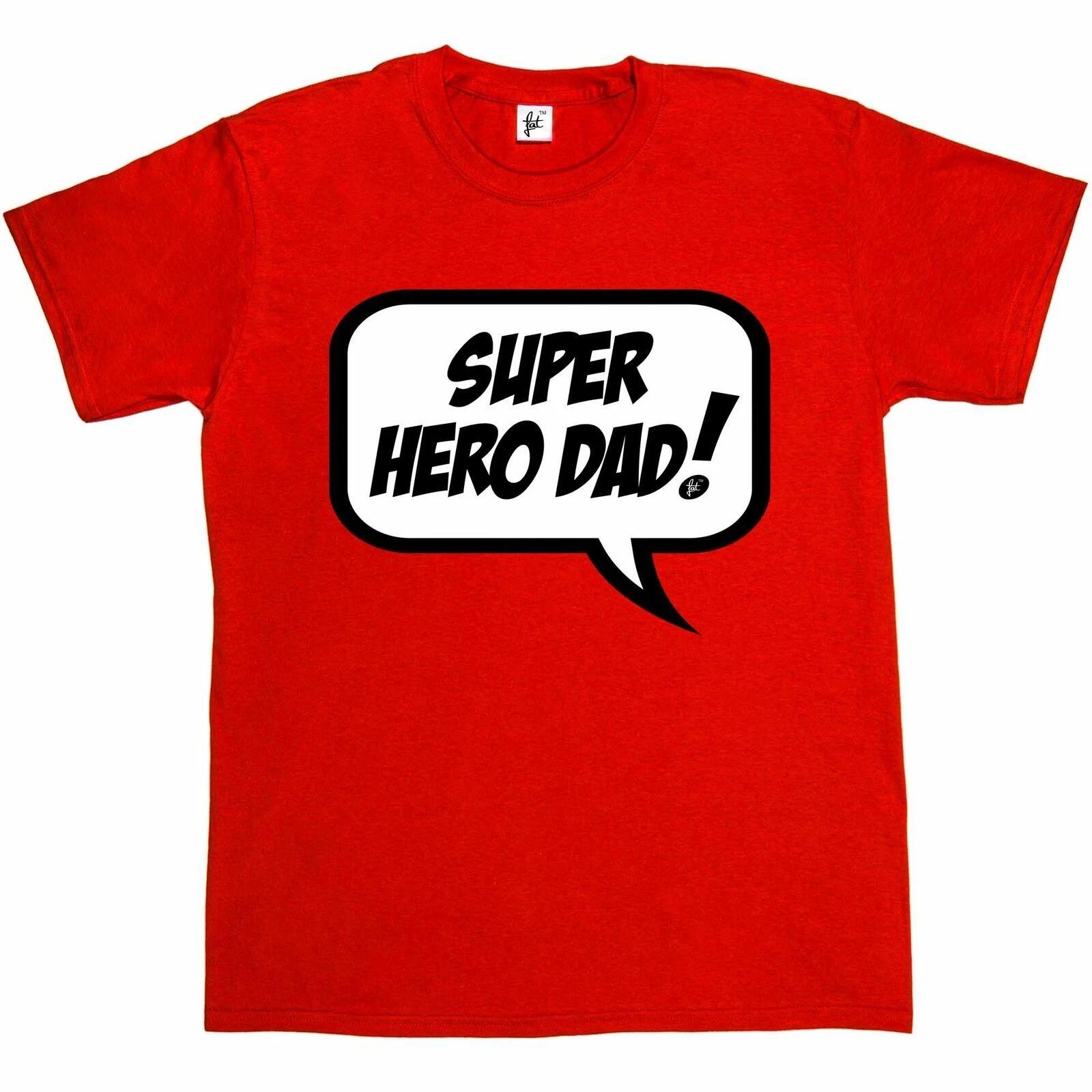 Simply Saying Super Hero Dad Fathers Day Gift Birthday Christmas Mens T-Shirt XS