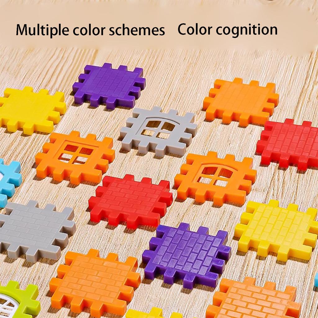 Building block toys, block assembly with windows, house puzzle toys, rich manual interaction skills