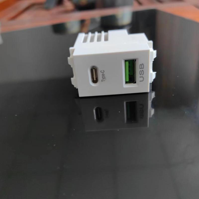 1 szt. 220V Panel Ładowania Telefonu Komórkowego Gniazdo USB+Typ C Moduł Zasilania Transformator 5V 2.1A Gniazdo Ładowania Adapter Przełączający