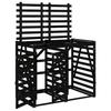 2 Ton Waste Bin Enclosure Black Solid Pine Wood