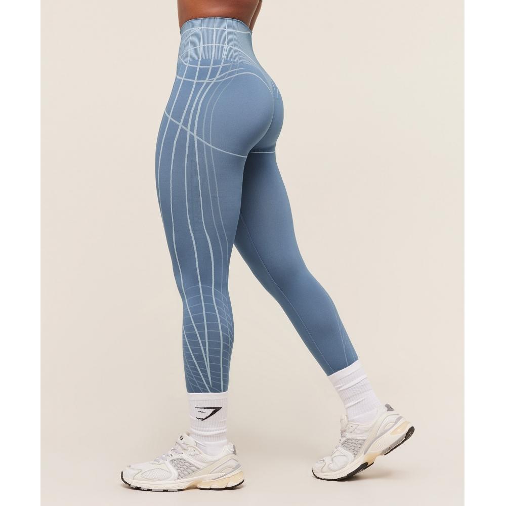 Gymshark Apex Seamless Leggings Worn Blue Gentle Blue B2c8d Uds3