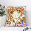 Cardcaptor Sakura Pillowcase Polyester Cushion Cover Gift Anime Cartoon Throw Pillow Case Cover Home Square 40*40cm