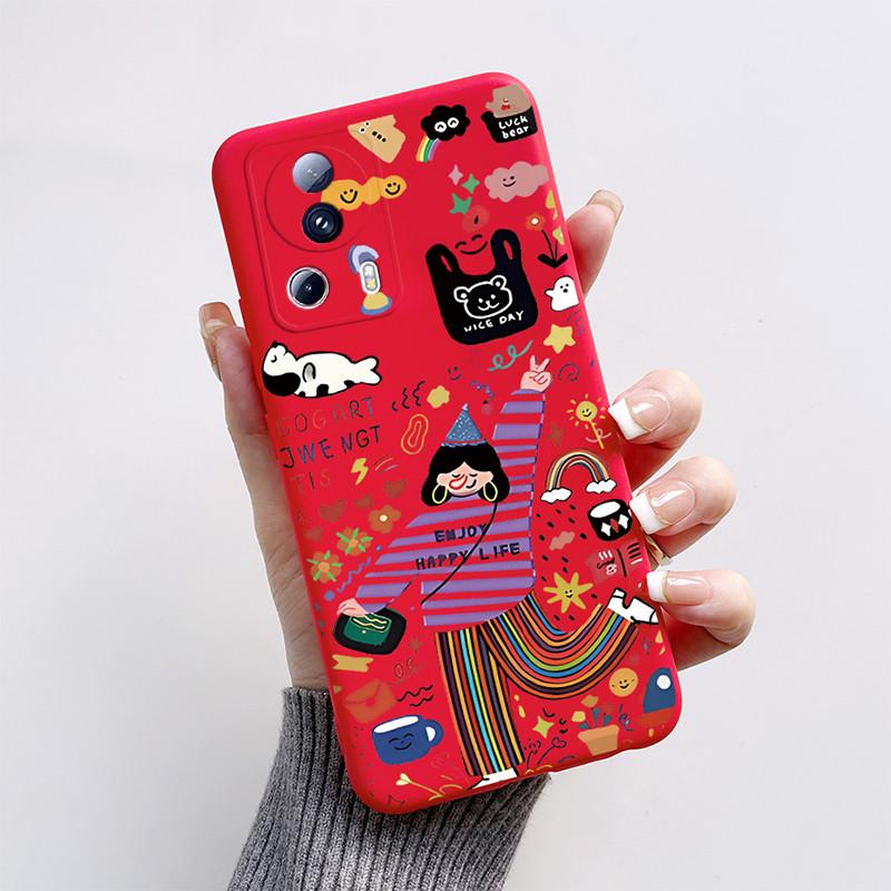 For Xiaomi 13 Lite Civi2 Phone Case Cute Cartoon Cat Fox Soft Silicone Bumper Cover For Xiaomi13 Lite Xiaomi Civi 2 Fundas Shell