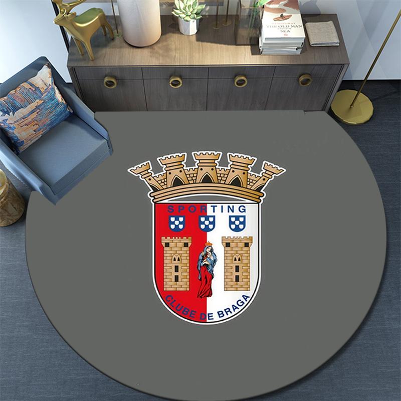 SC Braga Round Area Rug,Carpet Rug for Living Room Bedroom Sofa Playroom Decor,Non-slip Floor Mat