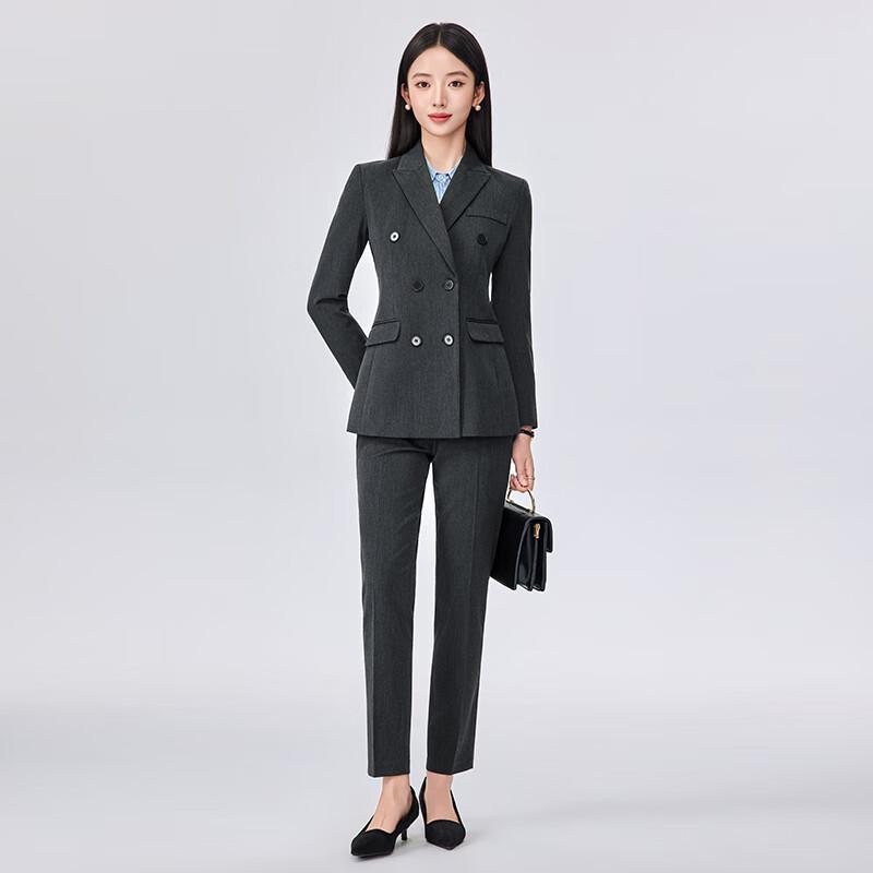 Women's Professional Double-Breasted Suit Set