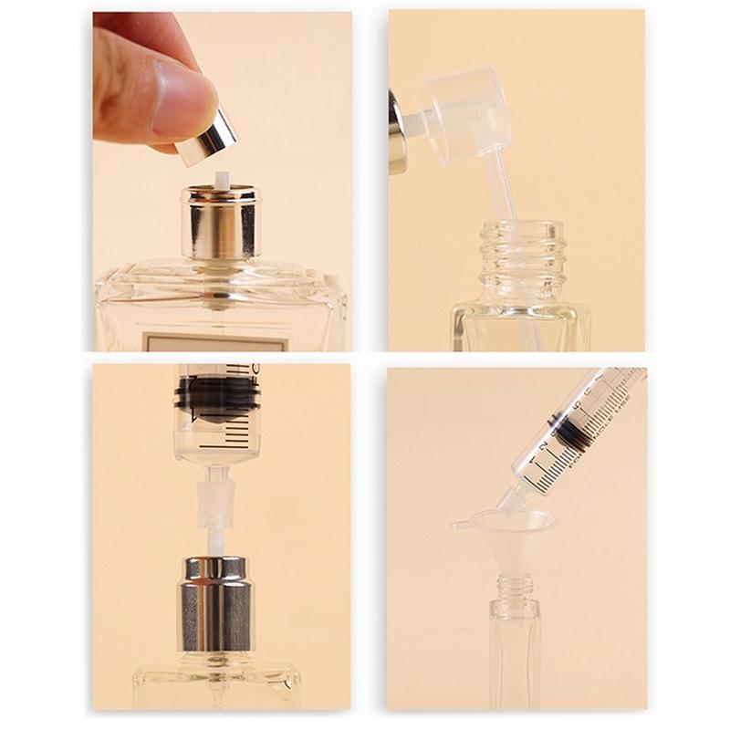 12Pcs/Set Perfume Refill Tools Set Plastic Diffuser Syringe Straw Dropper Funnel Spray Dispensing Required Cosmetic Tools