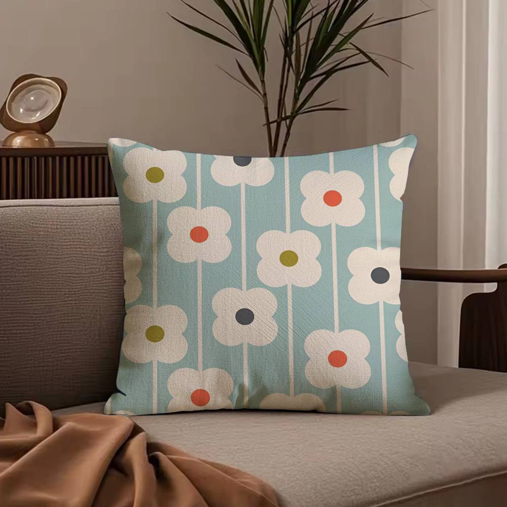 Fashion O-Orla k-Kiely Flower Pillow Case Anti-dustmite Pillowcase Invisible zipper silky short plush Sofa cushion cover