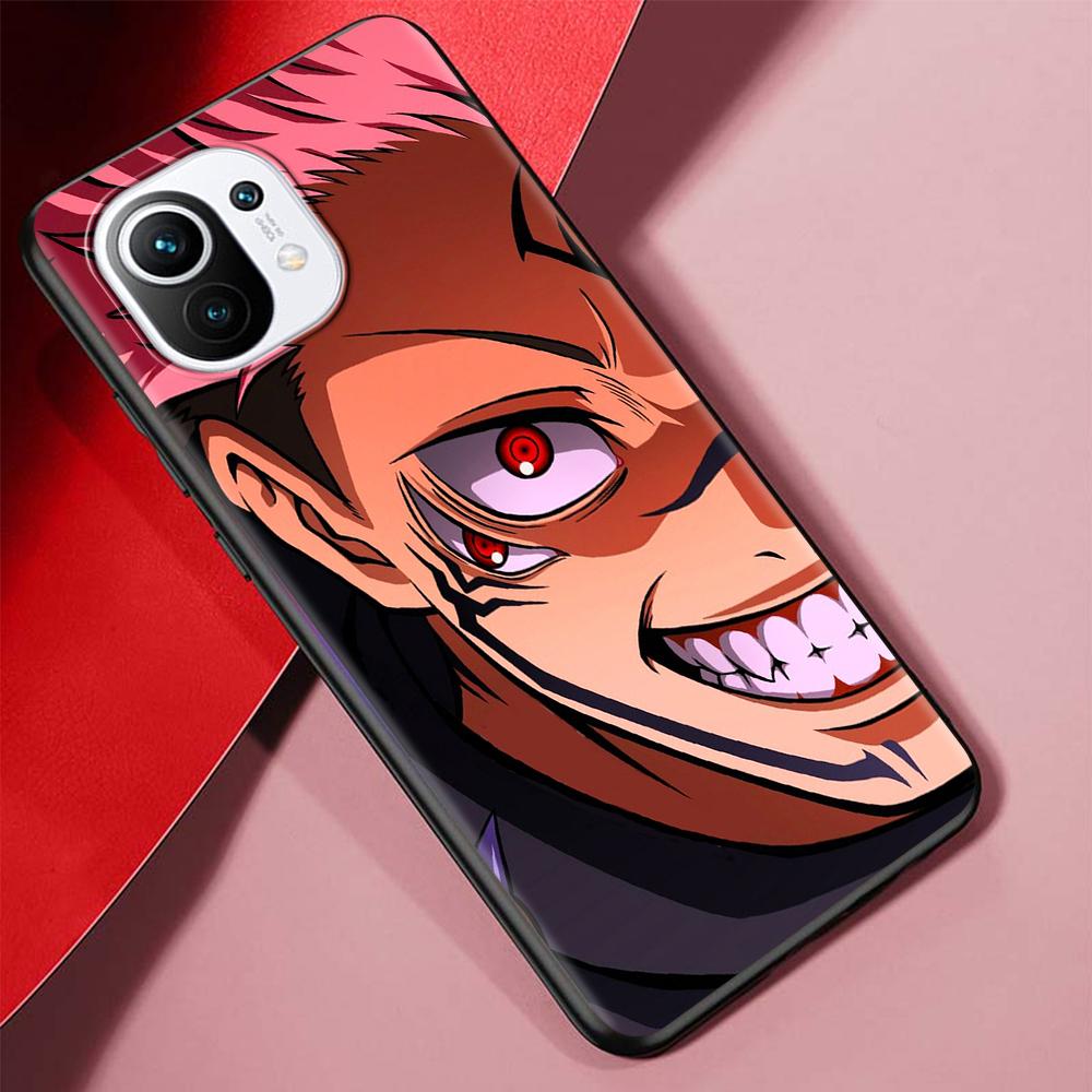 Jujutsu Kaisen Case for Xiaomi Poco X3 NFC M3 Mi 11 Lite 5G 12X 11T 10T 12 Pro 9T Note 10 9 Silicone Black Soft Phone Cover