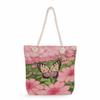 Butterfly print thick rope single-shoulder beach bag 7320