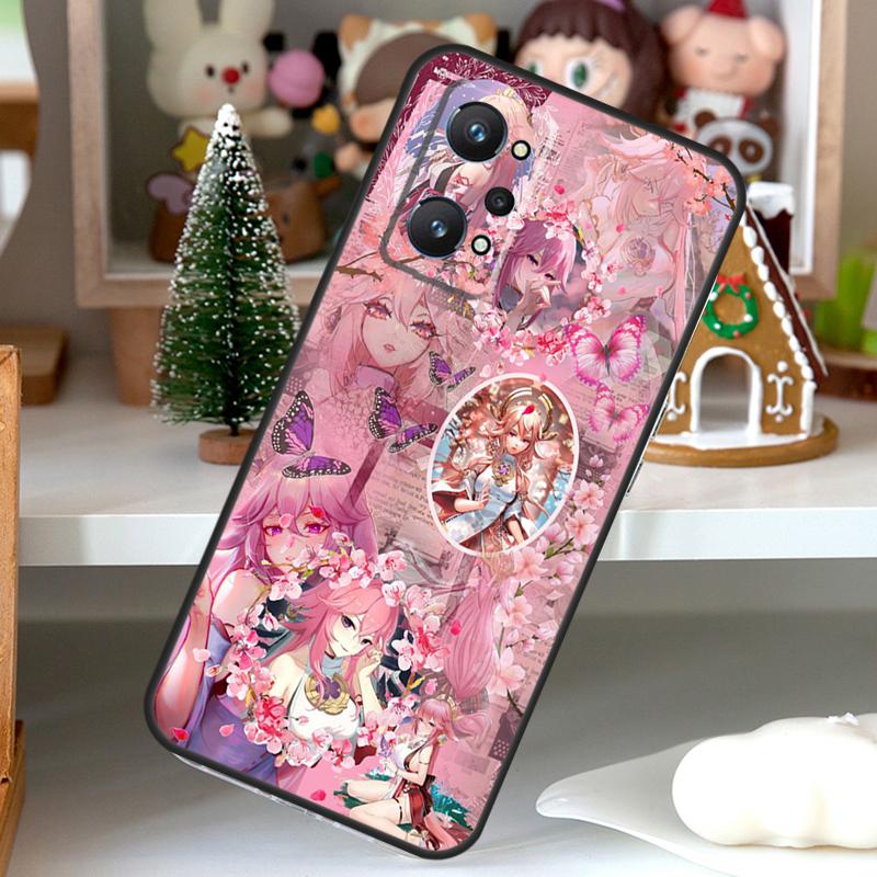 Yae Miko Genshin Impact For OPPO Realme C55 C35 C33 C31 C30 C25 C21Y C11 GT Neo 5 3T 2T Realme 10 9 11 Pro Plus Case