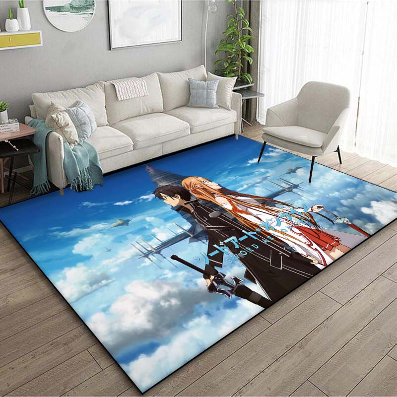 Anime S-Sword Art Online Printed Floor Mat Carpet 15 Sizes Living Room Bedroom Bedside Window Sill Bathroom Floor Mat Home Decor