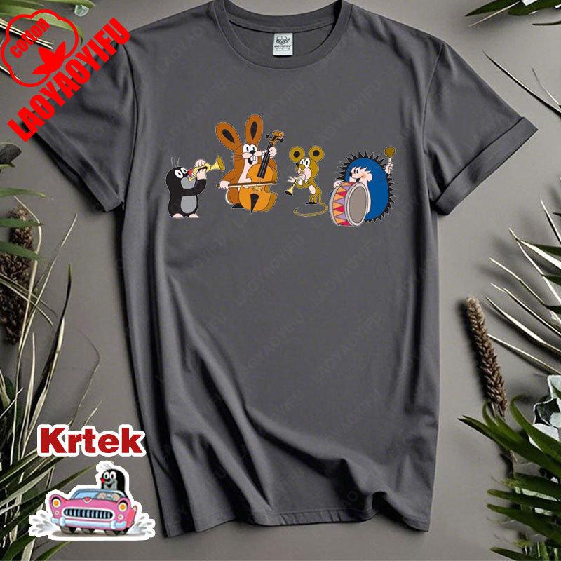 BenberFashion Vrouwen Mannen Dieren Schattige T-shirts Krtek De Mol Nostalgie Katoenen Kleding Mode Korte Mouw Ronde Hals T-shirts Shirt Klassieke Tops 4XL