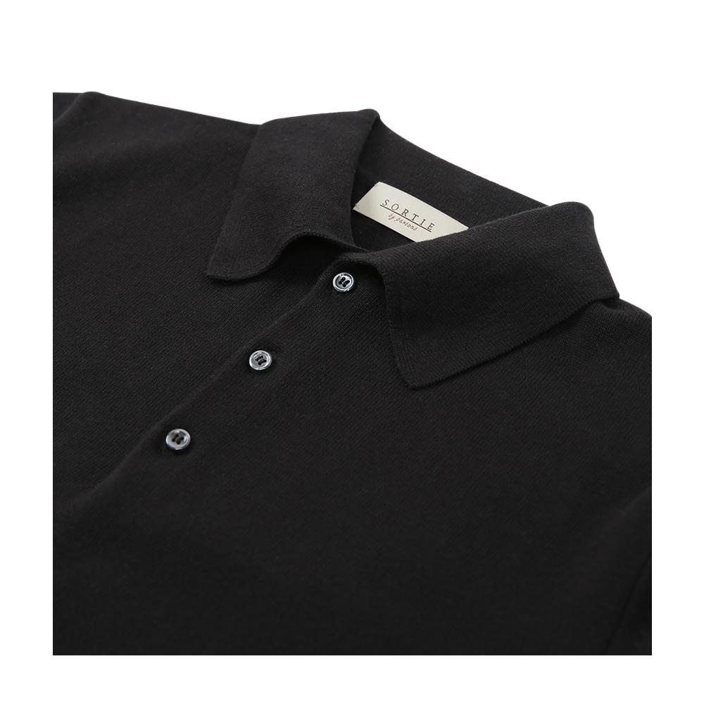Solti 14Gg Polo Collar Knit (Black)