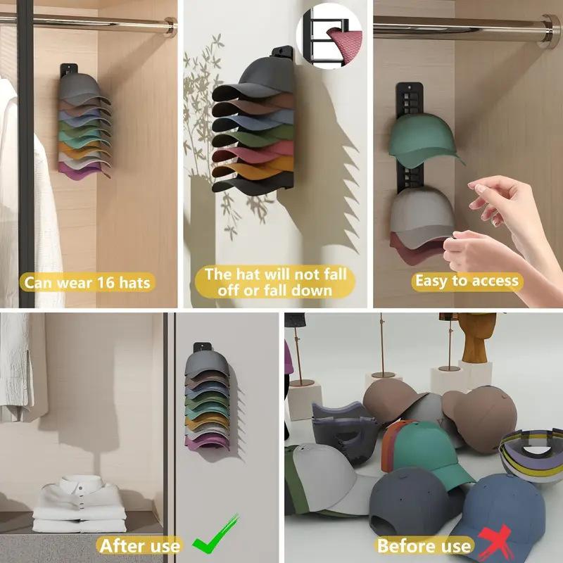 1 Peça Gancho de Parede para Boné de Baseball, Suporte de Armazenamento de Gancho para Chapéu Residual, para Armazenamento Doméstico, Presentes de Feriado