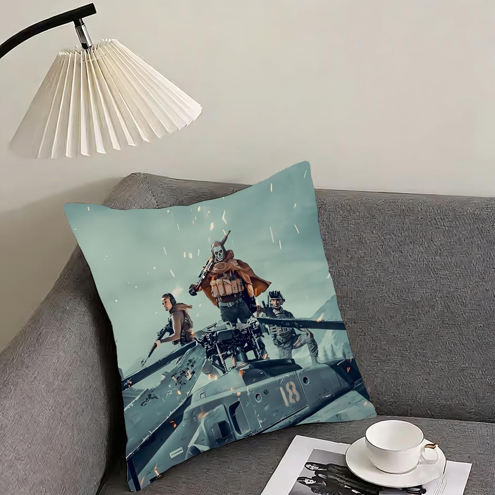 Game C-Call of D-Duty Black Ops Cushion Cover Reversible Plush Pillow Cover – For car, sofa, bedroom, perfect as a gift.