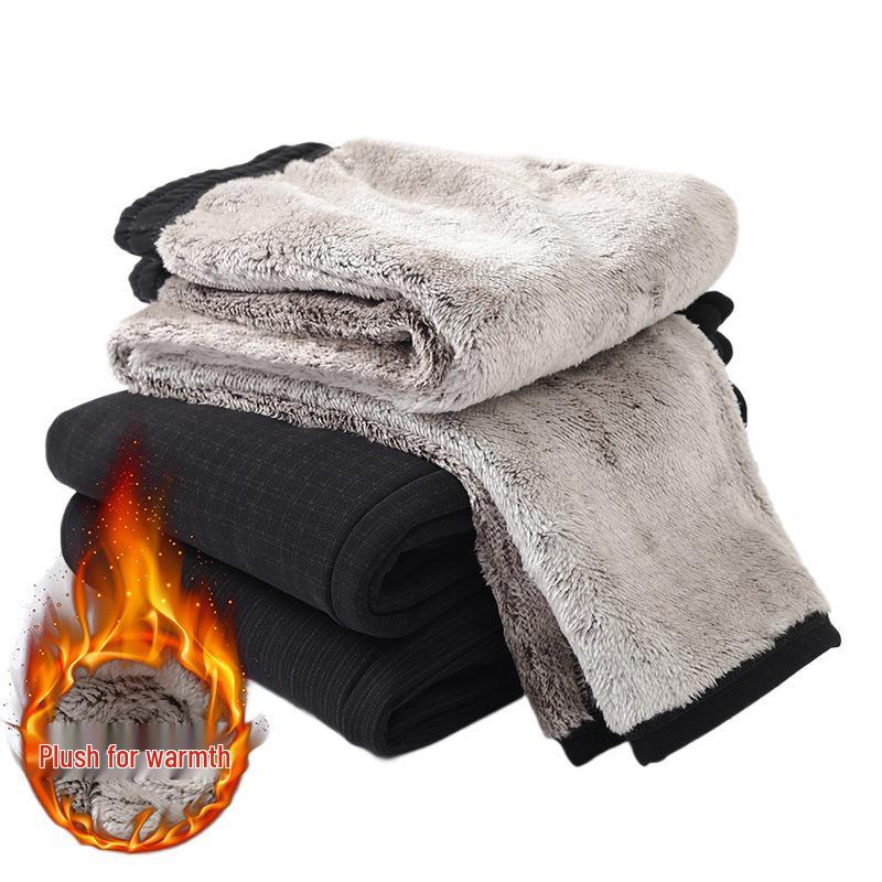 Mom's Corduroy Pants: Velvet-Thickened, Middle-Aged & Elderly Casual Straight Cotton Pants for Autumn/Winter