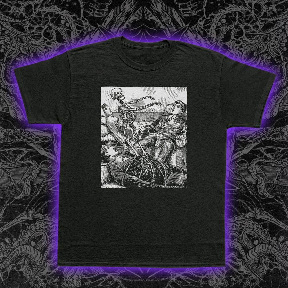 The Skeletons Dance T-Shirt The Klinik EBM Minimal Wave Post-Punk Art Tee