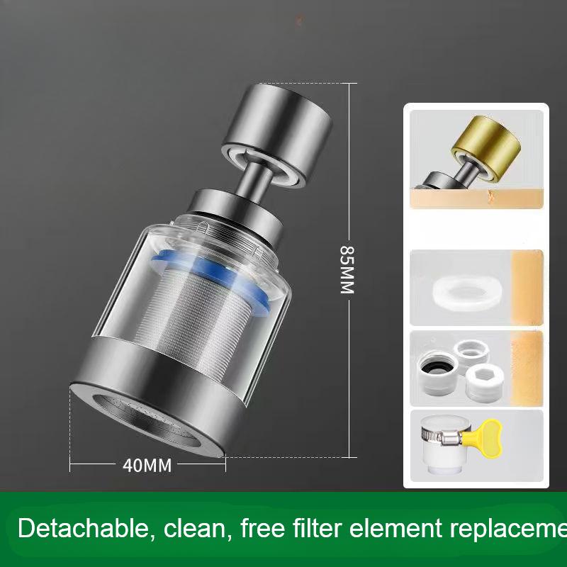 

Насадка-фильтр для кухонного смесителя, Бытовой очиститель водопроводной воды, Выдвижной, Защита от брызг, Вращающийся очиститель воды