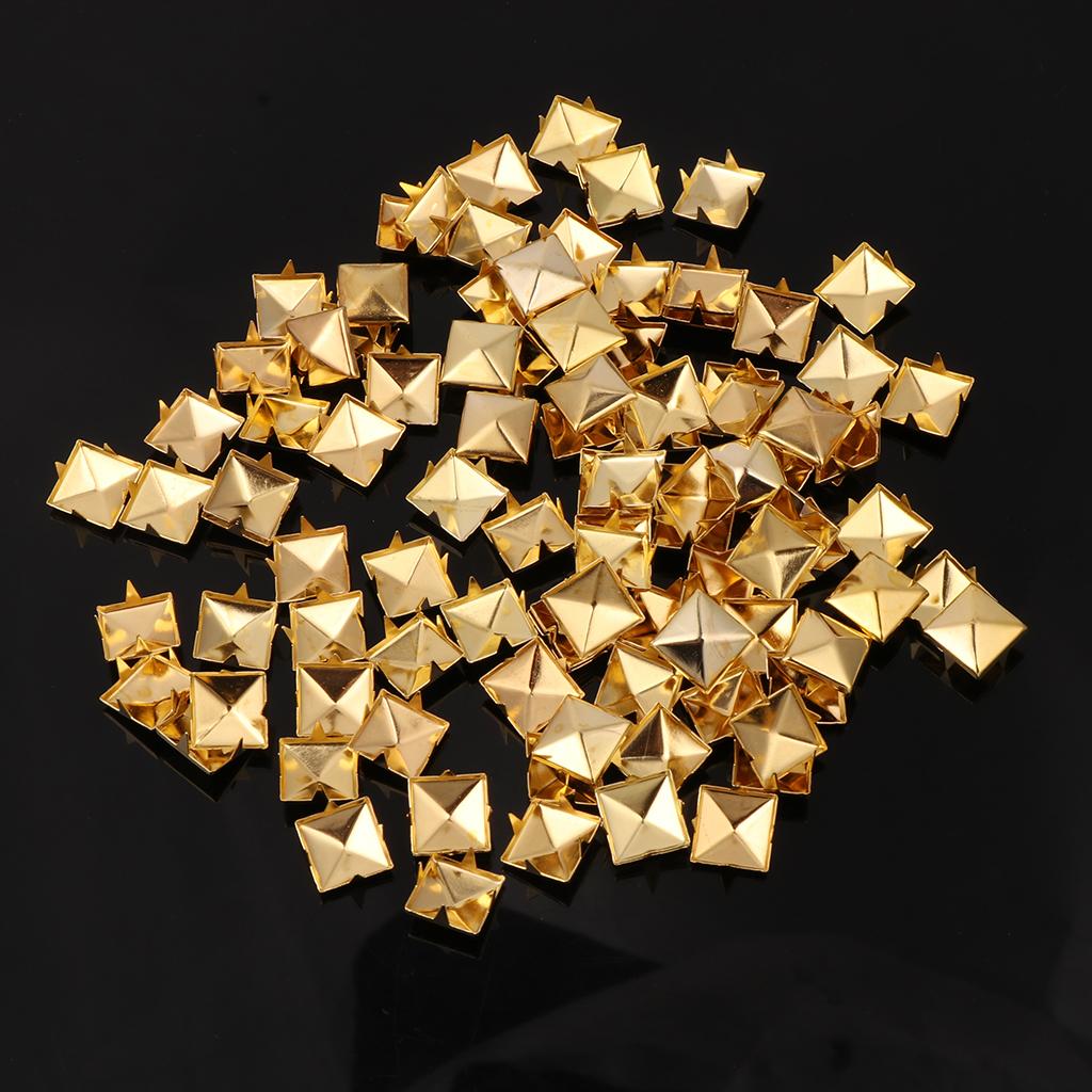 100 szt./opak. Kwadratowe nity Modne metalowe ćwieki Nity ozdobne Kwadratowe nity Dekoracja do rękodzieła