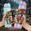 1PC Spotted Mushroom Forest Cluster 750ml Color Plastic Sports Water Bottle Leakproof Flip Straw Lid Suitable for Sports Office Home Use