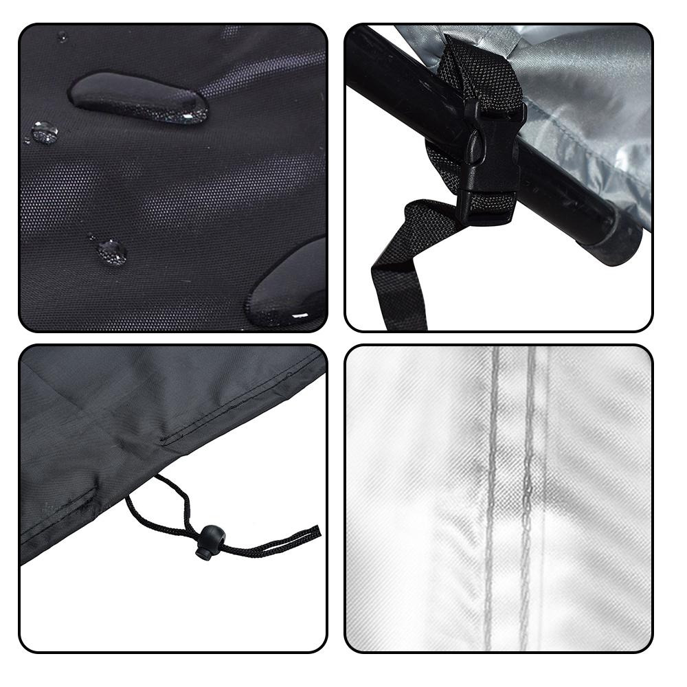 210D Waterproof Outdoor Lounge Chair Cover 210x75x80 40cm with Windproof Buckle