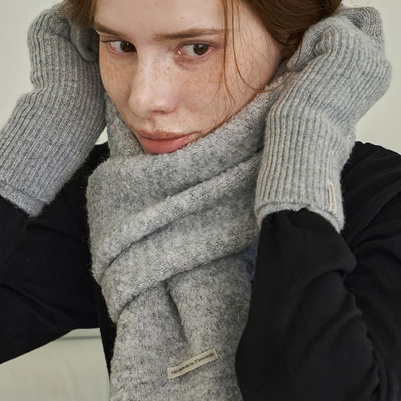 Ssecondo Boucle long muffler, Rowan_3 colors