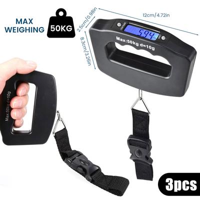 LCD Digital Luggage Scale Portable Electronic Scale Accurate 50kgX10g Hanging Mini Scales Balance Baggage Weight Tool for Travel