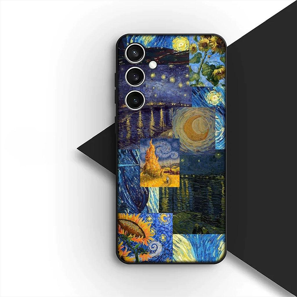 Sunflower Starry Night Van Gogh Phone Cover Case for Motorola Moto Edge 70 60 Fusion NEO Pro G Stylus G56 G96 G04 G05 20 Casing