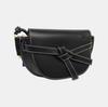 [Pre-Owned] Gate Mini Saddle Bag Black Leather Waist Bag Chest Bag Gold Hardware - Very Good #1LQRLGP