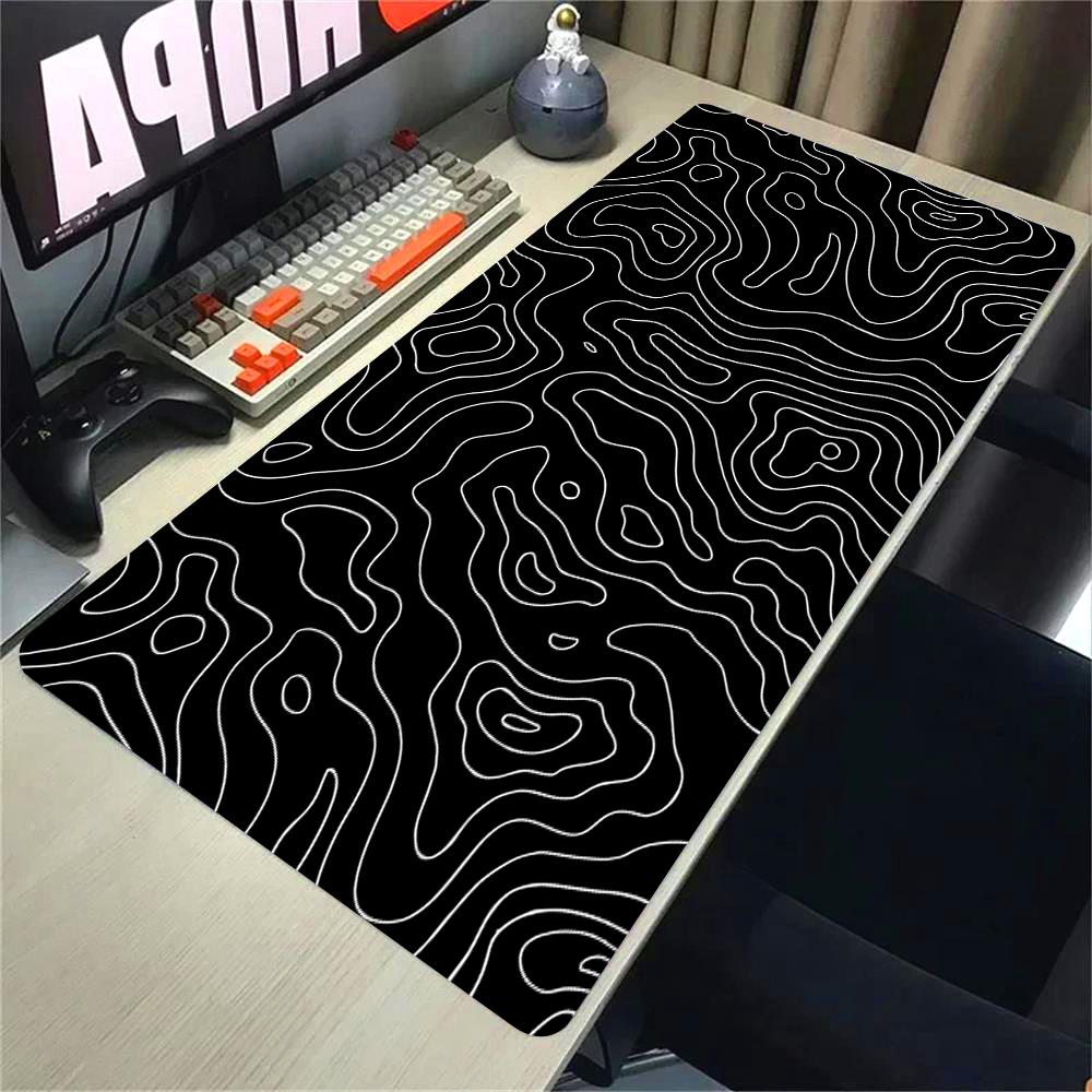 Topographic Mousepad Strata Liquid Mouse Pad Black 500x1000 Mat Gamer 900x400 Extended Pad Custom Mauseped Rubber Office Carpet