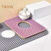 Silicone Sink Mat with Center Drain Heat-Resistant Flexible Non-Slip Design Easy To Clean Reusable Sink Protector Mat