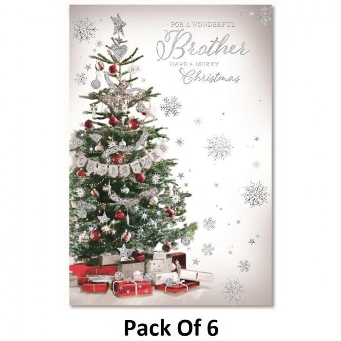 Simon Elvin Brother Traditional New Year Christmas Card (Pack of 6)