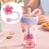 Cup Straw Covers Begonia Flower Straw Cover Silicone Straw Tips Lids Floral Shape Dustproof Straw Stoppers Cup Accessories