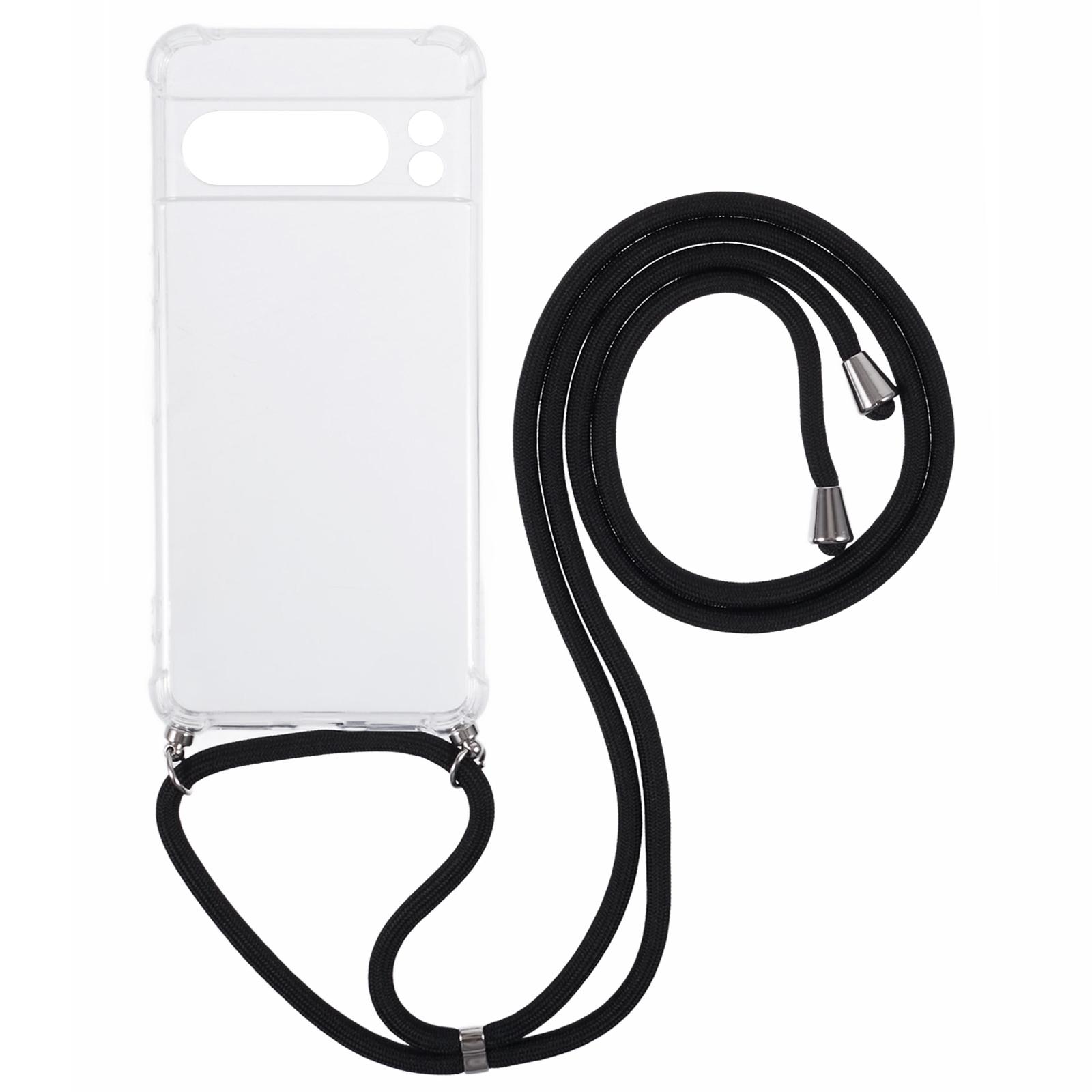 

Для Google Pixel 8 Pro Чехол Усиленные углы ТПУ Прозрачная накладка для телефона со шнурком A