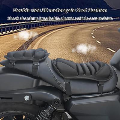 Universal Motorcycle Gel Seat Cushion 3D Shock-Absorbing Breathable Foldable Motorcycle Gel Seat Pad For Long Rides
