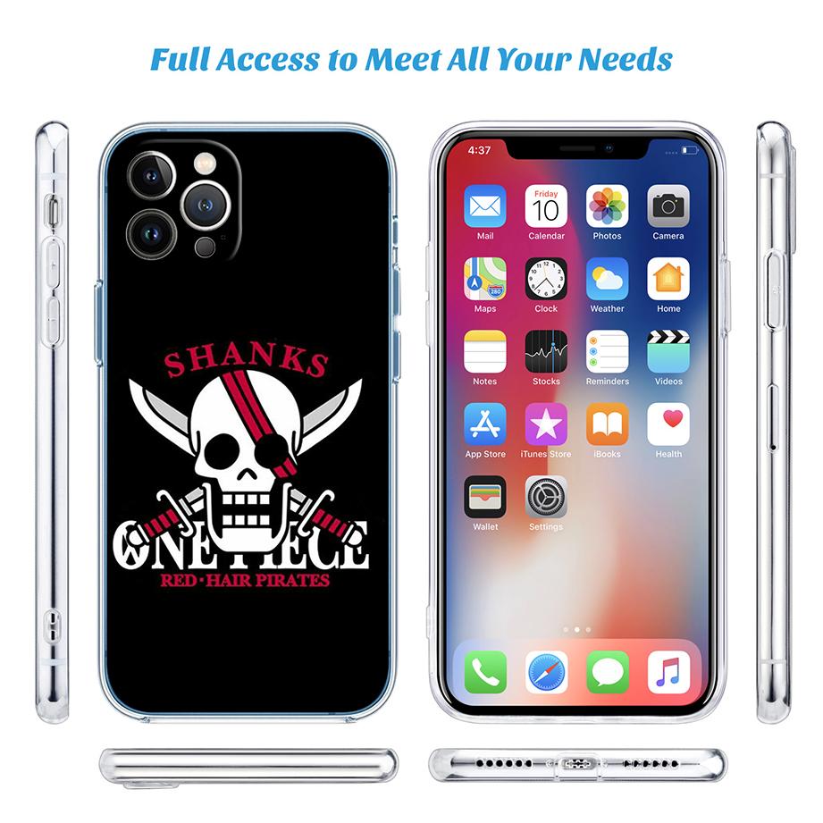 TR32 One Piece Shanks Transparent Phone Case for Motorola Moto G7 G8 G9 G84 G85 G73 G24 G15 Z2 Play Power Plus