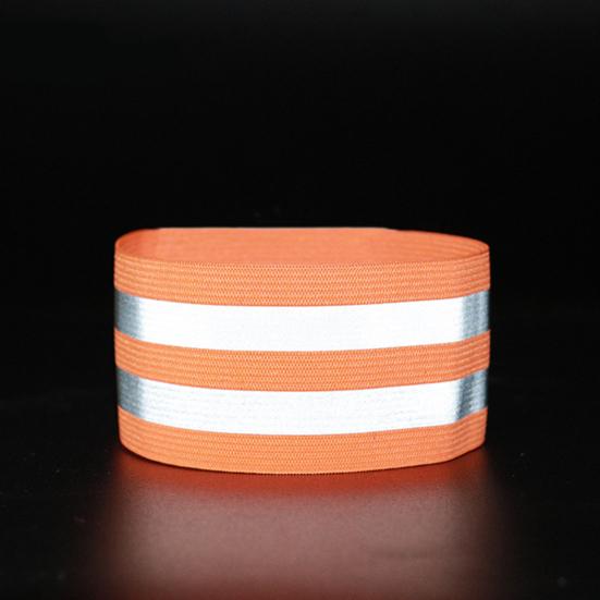 1 Pair Cycling Wristbands Reflective Strips Portable Extra Wide Stretchable Hand Leg Strap Riding Safety High Elastic Outdoor