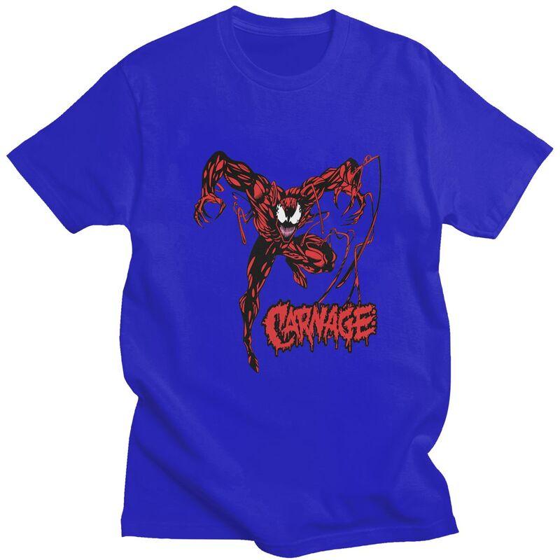 Custom Venom Carnage Jumping Down T Shirt Men Tshirt Casual Tees Short Sleeve T-shirt Slim Fit Clothing Gift