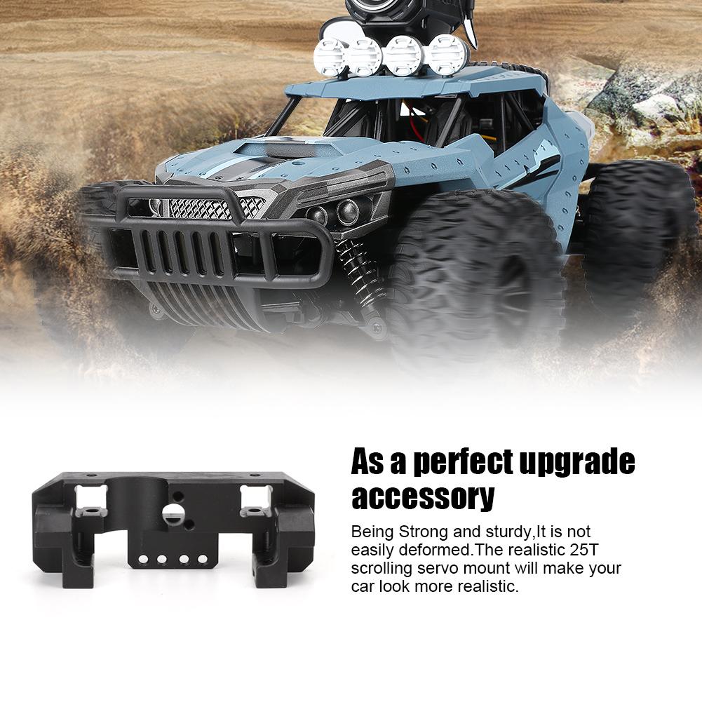Remote Control Toy Parts 25T Rolling Servo Fixed Frame Aluminum Alloy RC Car Upgrade AccessoriesBlack