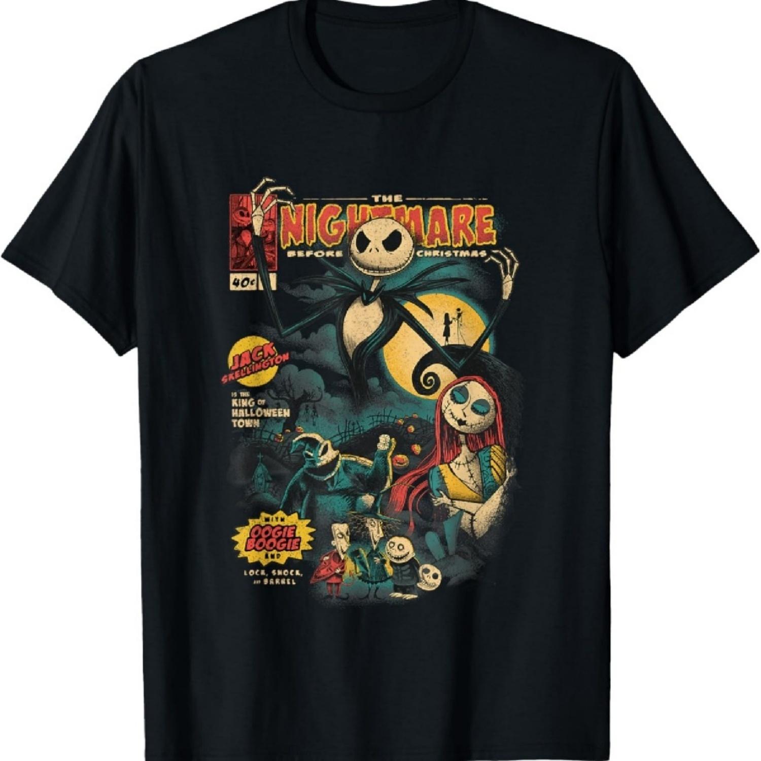 Disney The Nightmare Before Christmas Comic Cover Retro Logo T-Shirt XXXXXL разноцветный