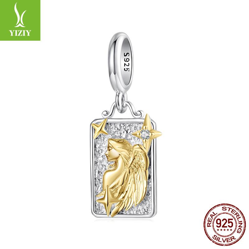 S925 Sterling Silver Twelve Constellations Pendant Jewelry Accessories Personalized Versatile Diy Beads