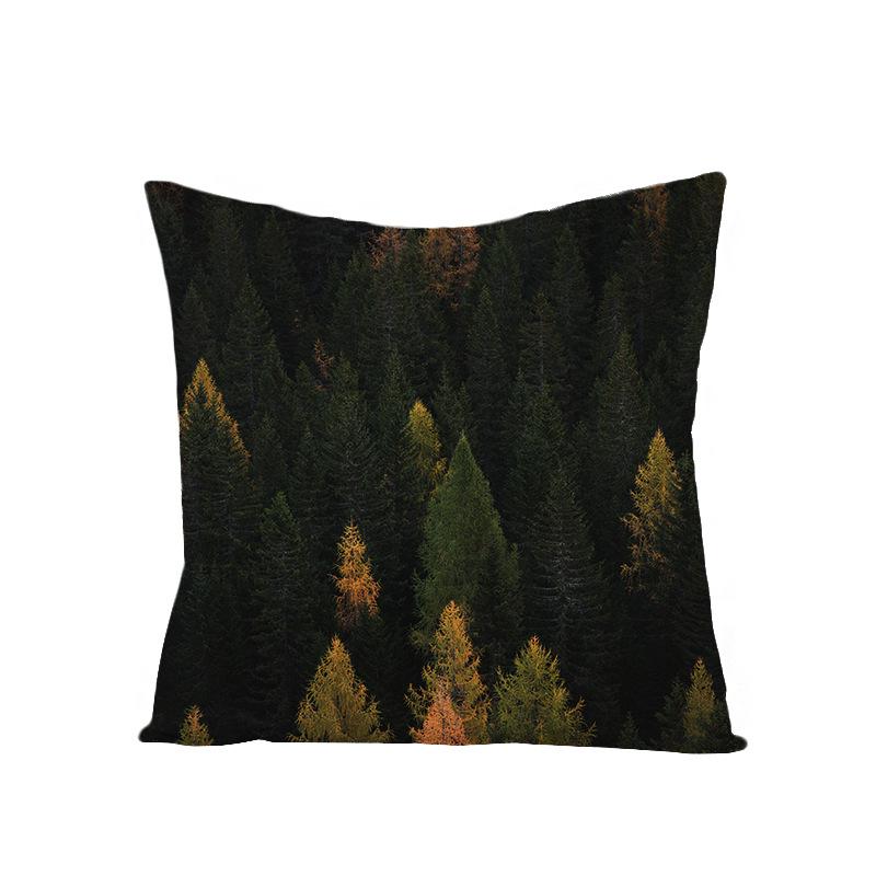 Zuhause Tropische Pflanze Grüne Blätter Polyester Kissenbezug Zuhause Nordischer Ins Stil Kissen Lendenkissenbezug