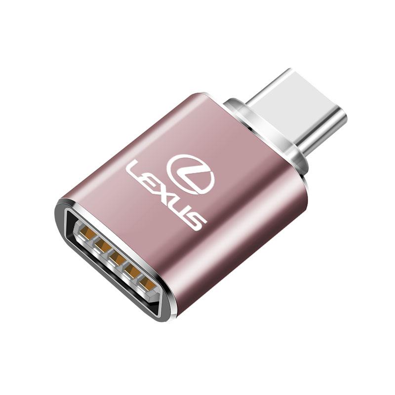 BSAT7 Type C OTG Male To USB Female Adapter Converter Connector For Lexus F SPORT GX460 Ct200h IS250 ES 220D IS200 Fsport GS GX IS LS