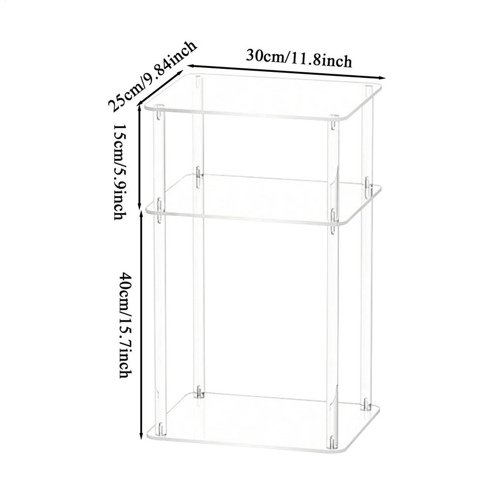 Side Table Transparent Acrylic Tall End Tables for Small Spaces Multi-Functional Organizer Shelf for Hotel Dormitory